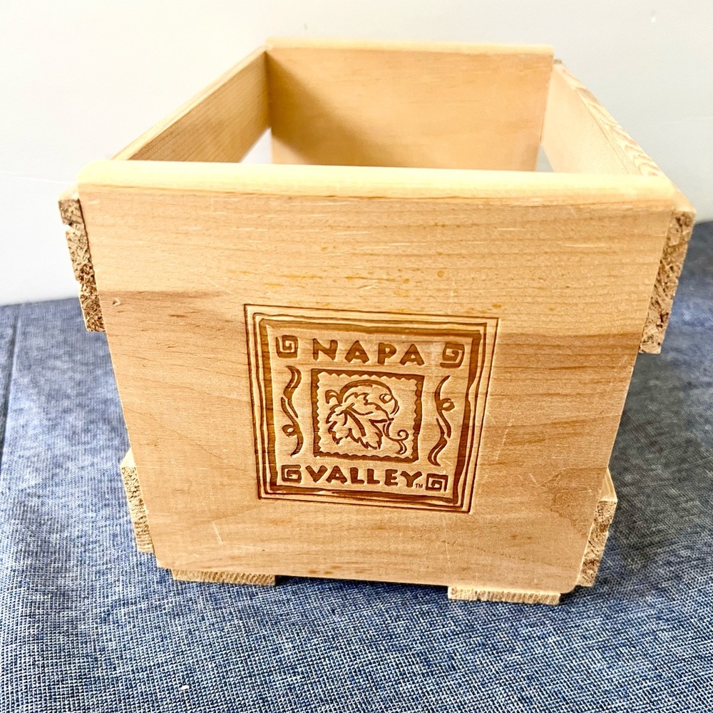 Napa Valley Wood Cassette Multipurpose Wooden Storage Crate Box